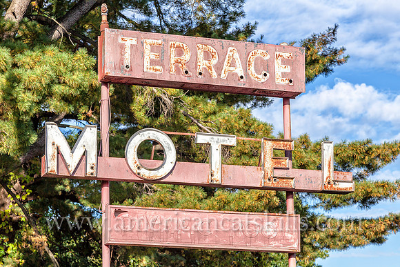 Formerly the Terrace Hill House, the ghost signs of the now abandoned Terrace Motel in Ellenville, New York beckons you back to another era.