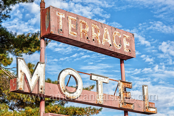 Formerly the Terrace Hill House, the ghost signs of the now abandoned Terrace Motel in Ellenville, New York beckons you back to another era.