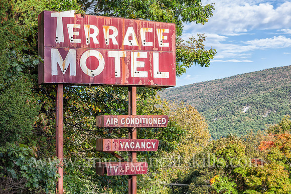 Formerly the Terrace Hill House, the ghost signs of the now abandoned Terrace Motel in Ellenville, New York beckons you back to another era.