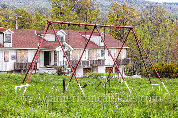The now abandoned Villa Maria resort at Haines Falls in Ulster County, New York operated for many years as a successful boarding house and hotel.