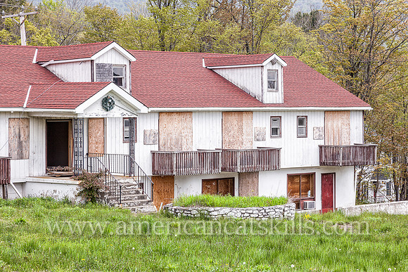 The now abandoned Villa Maria resort at Haines Falls in Ulster County, New York operated for many years as a successful boarding house and hotel.
