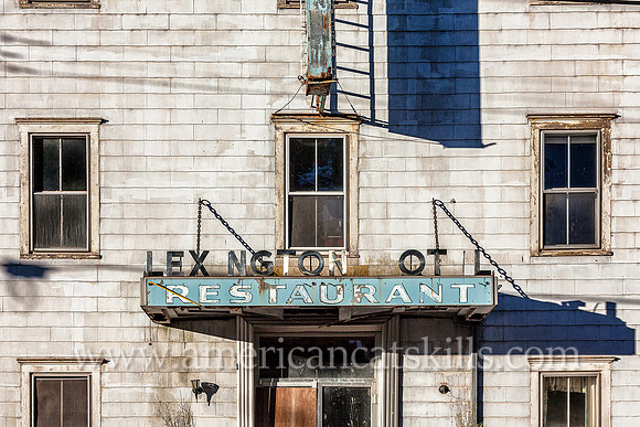 The now abandoned Lexington Hotel, originally known as the Monroe House, is pleasantly situated on the banks of the Schoharie Creek in the quaint hamlet of Lexington.