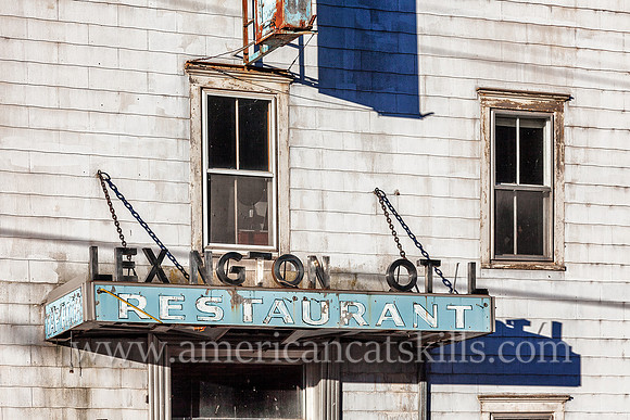 The now abandoned Lexington Hotel, originally known as the Monroe House, is pleasantly situated on the banks of the Schoharie Creek in the quaint hamlet of Lexington.