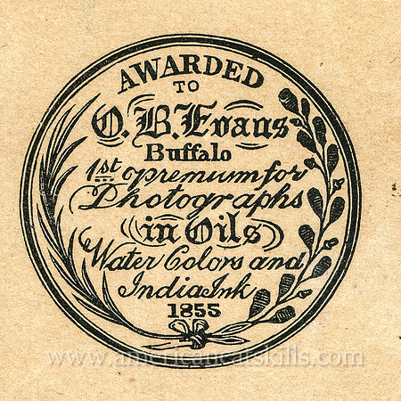 O. B. Evans, Buffalo, 1st Premium Awards, 1855