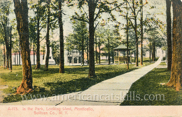 In the Park, Looking West, Monticello, Sullivan Co., N.Y.