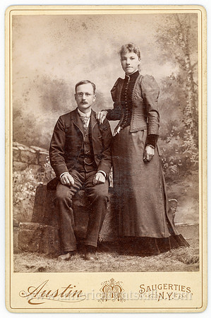 Portrait, Couple, by N. M. Austin, Saugerties, New York