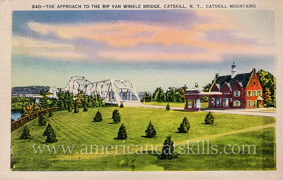The Approach to the Rip Van Winkle Bridge, Catskill, N. Y., Catskill Mountains