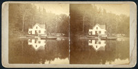 Home, Reflecting in Water, stereoview, by A. M. North