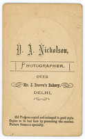 D. A. Nicholson, Photographer, Delhi, New York