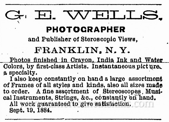 G. E. Wells, Franklin, NY