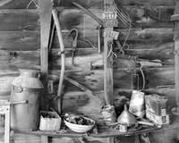 Toolshed corner on a Hudson river farm near Coxsackie, New York