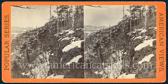 Vintage E. & H. T. Anthony & Co. stereoview # 263 titled “Sunset Rock, The Bluff” from the “Winter in the Catskills” series.