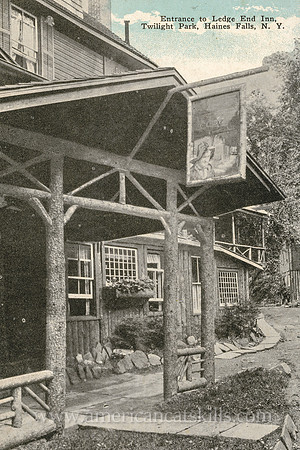 Entrance to Ledge End Inn, Twilight Park, Haines Falls, N. Y.