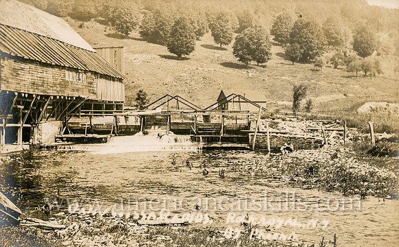 Vintage photograph titled "Canuwissa Rapids, Rock Royal, N. Y." by photographer Thomas Phoenix.