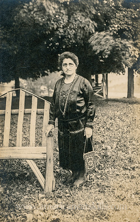 Portrait, Woman, Standing, In Park, by John J. Young, Ellenville, New York