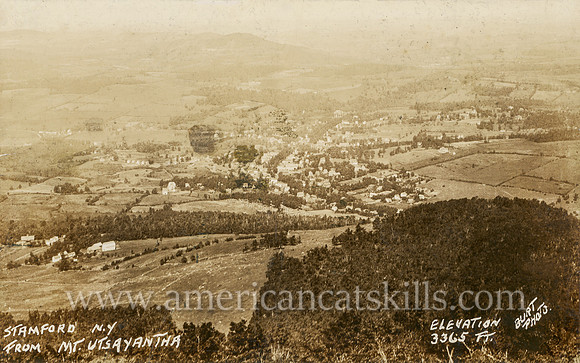 Stamford N.Y. From Mt. Utsayantha, Elevation 3365 Ft.