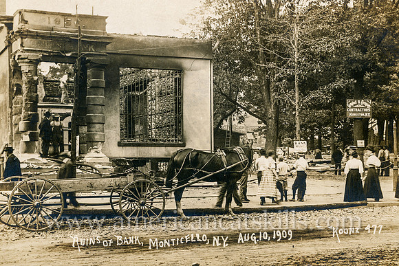 Ruins of Bank, Monticello, N.Y., Aug. 10, 1909