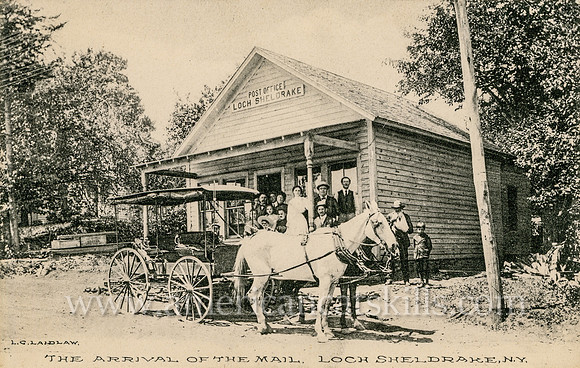The Arrival of the Mail, Loch Sheldrake, N.Y.