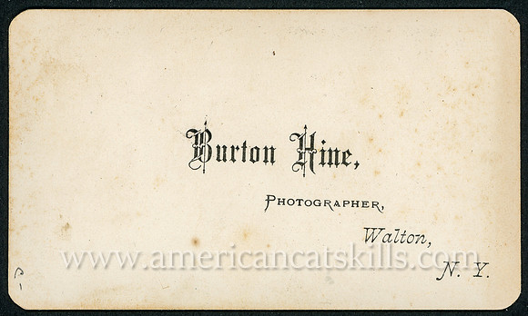 Burton Hine, Photographer, Walton, N.Y.