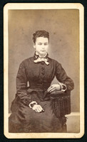 Portrait, Well Dressed Woman, Seated, by Burton Hine, Walton, New York