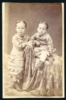 Portrait, Two Young Children, by Hiram H. Miller, Walton, New York