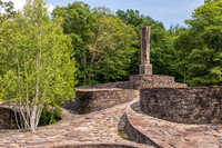 Photograph of Opus 40, an environmental bluestone sculpture located in Saugerties, New York.