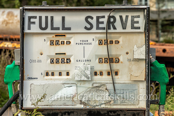 Photograph of an abandoned gas station at Big Indian, New York in the central Catskills.