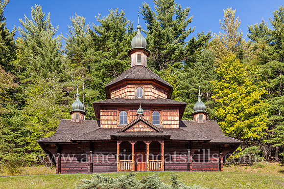 Photograph of the Saint John the Baptist Ukrainian Catholic Church in the hamlet of Jewett in the northern Catskills.