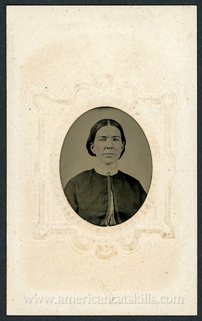 Portrait of a woman taken by photographer C. C. Williams of Walton and Margaretville, New York.
