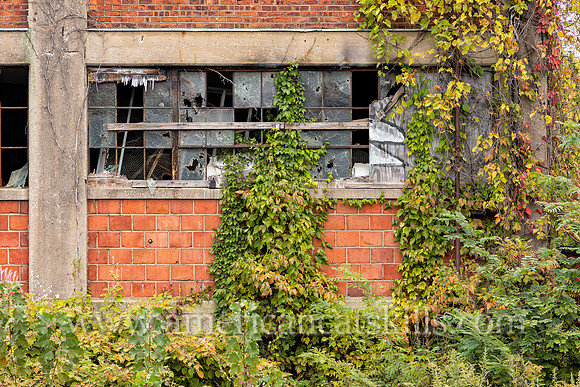 Abandoned building of B. Millens & Sons, a recycling and scrap yard operation located along the Rondout Creek near the Rondout Historic District in Kingston.