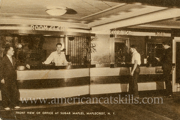 Vintage postcard of the former Sugar Maples resort at Maplecrest in Greene County, New York.
