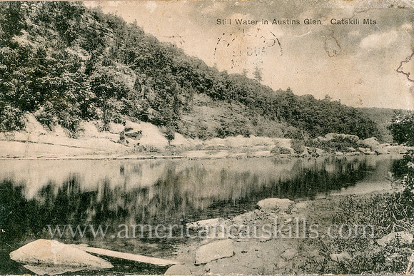 Vintage postcard of Austin's Glen in the Catskills.