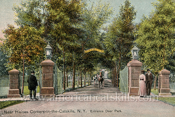 Near Haines Corners-in-the-Catskills, NY, Entrance Deer Park