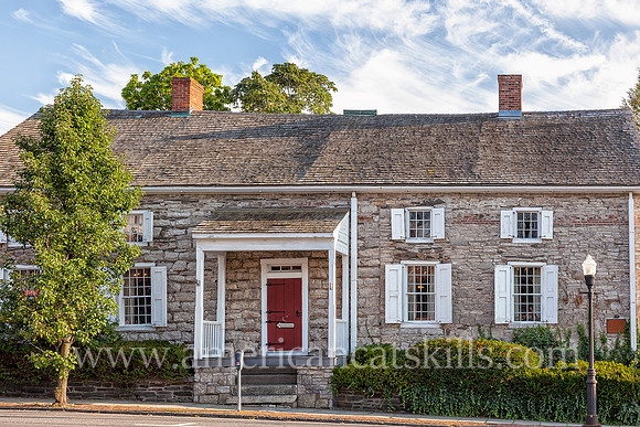 The historic mid-17th century Hoffman House Tavern is located in the Stockade District of Kingston, New York.