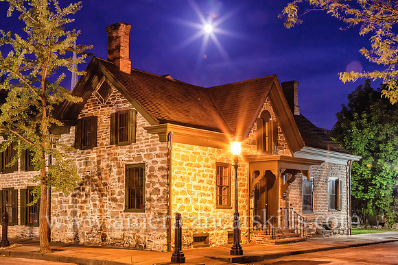 The historic 17th-century Matthew Persen House is located within the Stockade District in Kingston, New York.