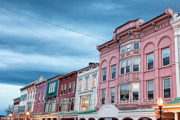 The Cory building on Wall Street in the Stockade District of Kingston, New York was constructed circa 1900 in the Queen Anne architectural style.