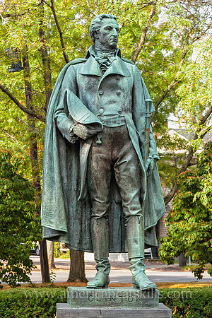 Academy Green in Kingston, New York is home to monuments of Peter Stuyvesant, Henry Hudson and George Clinton.