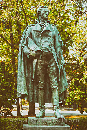 Academy Green in Kingston, New York is home to monuments of Peter Stuyvesant, Henry Hudson and George Clinton.
