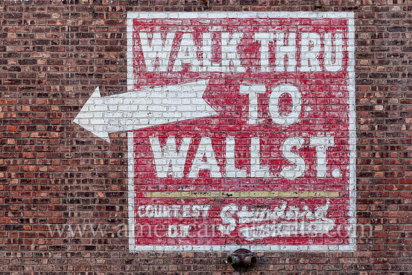 This fading ghost sign for Standard Furniture is located in the Stockade District of Kingston, New York.