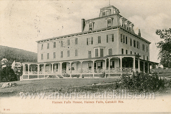 Vintage postcard depicting the former Haines Falls House at Haines Falls in Greene County.