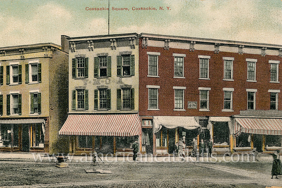 Vintage postcard of the Reed Street Historic District in Coxsackie which is scenically located on the west bank of the Hudson River.