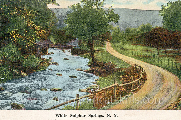 Well-known photographer Otto Hillig of Liberty, New York published this vintage postcard titled “White Sulpher Springs, N.Y.”