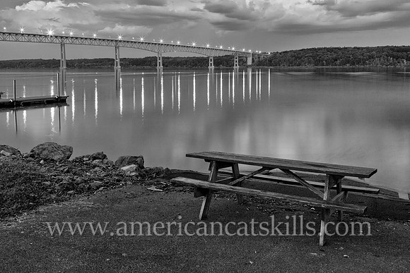 The Kingston-Rhinecliff Bridge, also known as the George Clinton Memorial Bridge, spans the Hudson River, connects the city of Kingston to the rural hamlet of Rhinecliff in Dutchess County.