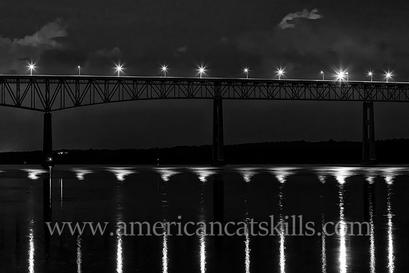 The Kingston-Rhinecliff Bridge, also known as the George Clinton Memorial Bridge, spans the Hudson River, connects the city of Kingston to the rural hamlet of Rhinecliff in Dutchess County.