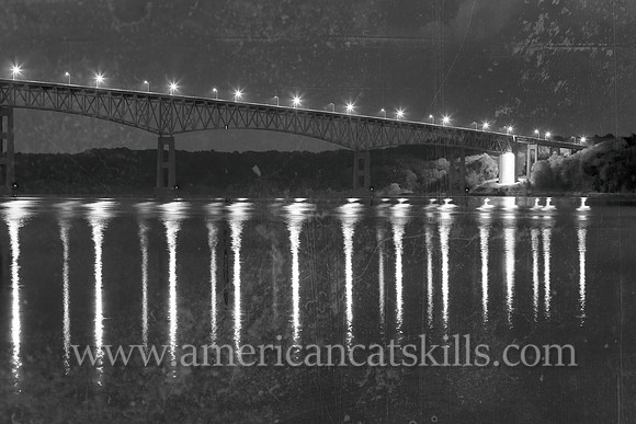 The Kingston-Rhinecliff Bridge, also known as the George Clinton Memorial Bridge, spans the Hudson River, connects the city of Kingston to the rural hamlet of Rhinecliff in Dutchess County.