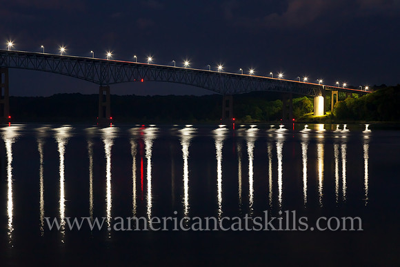The Kingston-Rhinecliff Bridge, also known as the George Clinton Memorial Bridge, spans the Hudson River, connects the city of Kingston to the rural hamlet of Rhinecliff in Dutchess County.