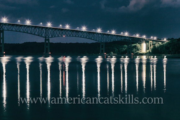 The Kingston-Rhinecliff Bridge, also known as the George Clinton Memorial Bridge, spans the Hudson River, connects the city of Kingston to the rural hamlet of Rhinecliff in Dutchess County.