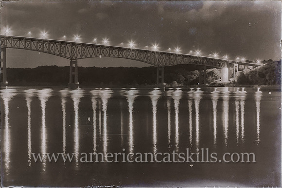 The Kingston-Rhinecliff Bridge, also known as the George Clinton Memorial Bridge, spans the Hudson River, connects the city of Kingston to the rural hamlet of Rhinecliff in Dutchess County.