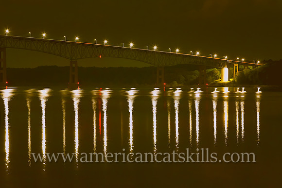 The Kingston-Rhinecliff Bridge, also known as the George Clinton Memorial Bridge, spans the Hudson River, connects the city of Kingston to the rural hamlet of Rhinecliff in Dutchess County.