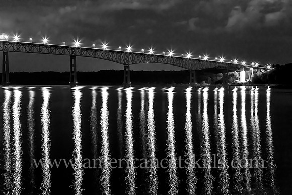 The Kingston-Rhinecliff Bridge, also known as the George Clinton Memorial Bridge, spans the Hudson River, connects the city of Kingston to the rural hamlet of Rhinecliff in Dutchess County.